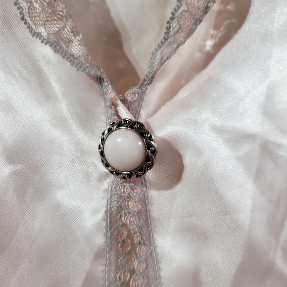 Rare vintage pink Colesce Couture two piece négligée set slip dressing gown - Picture 14 of 15